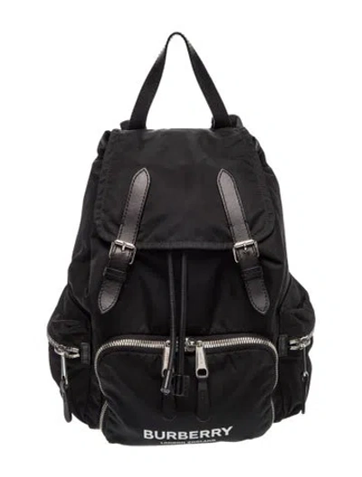 Pre-owned Burberry Nylon Backpack In Black