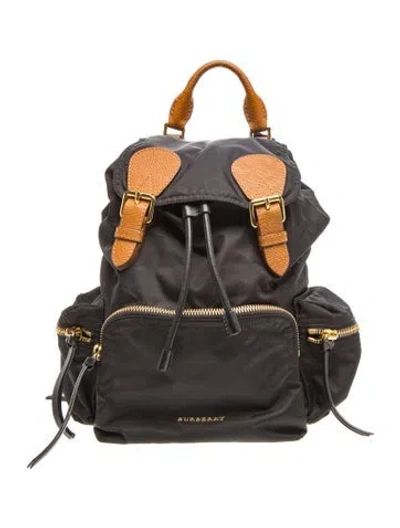 Pre-owned Burberry Nylon Backpack In Black