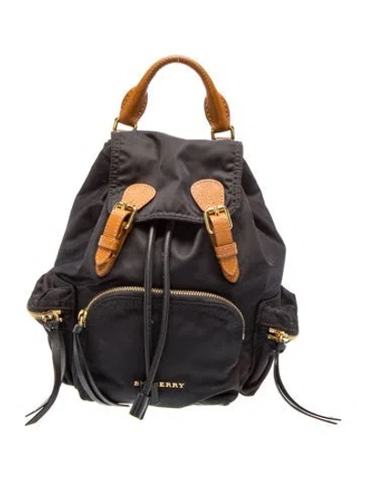 Pre-owned Burberry Nylon Backpack In Black