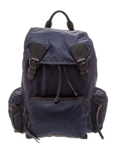 Pre-owned Burberry Nylon Backpack In Blue