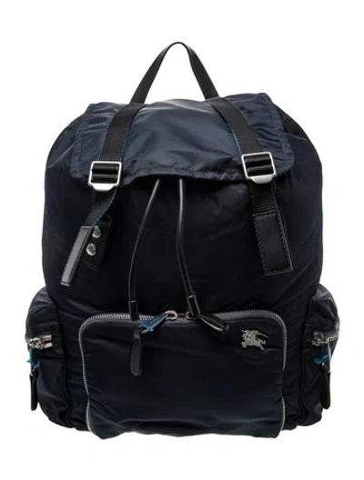 Pre-owned Burberry Nylon Backpack In Blue