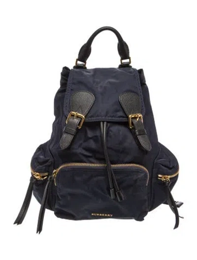 Pre-owned Burberry Nylon Backpack In Blue