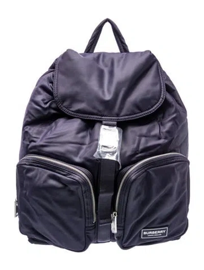 Pre-owned Burberry Nylon Backpack In Blue