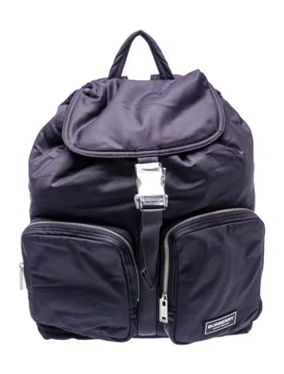 Pre-owned Burberry Nylon Backpack In Blue