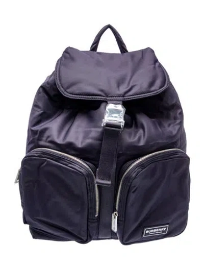 Pre-owned Burberry Nylon Backpack In Blue