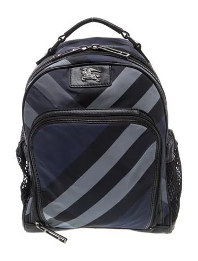 Pre-owned Burberry Nylon Backpack In Blue