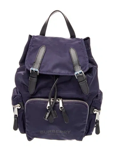 Pre-owned Burberry Nylon Backpack W/ Tags In Blue