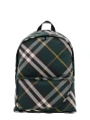 BURBERRY NYLON BACKPACK WITH CHECK PRINT
