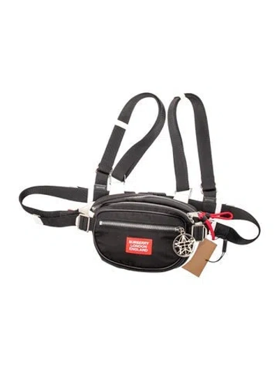 Pre-owned Burberry Nylon Belt Bag In Black