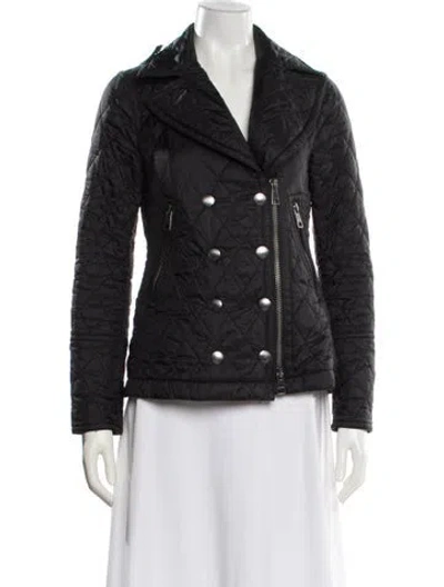 Pre-owned Burberry Nylon Biker Jacket In Black