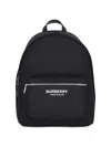 Burberry Men Black Backpack With Two Adjustable Shoulder Straps With Logo Lettering And Logoletterin In Black