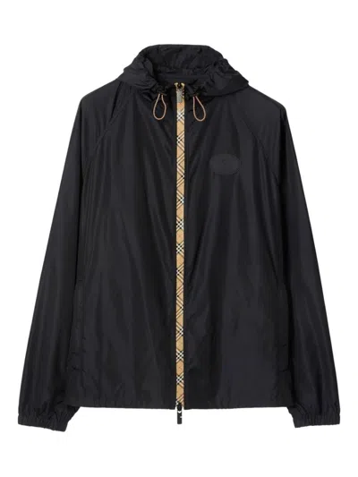 Burberry Nylon Blouson Jacket In Black