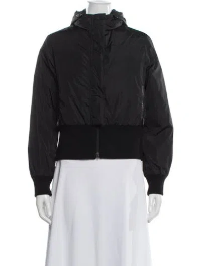 Pre-owned Burberry Nylon Bomber Jacket In Black