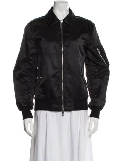 Pre-owned Burberry Nylon Bomber Jacket In Gray