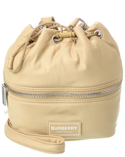 Burberry Nylon Bucket Bag In Neutral