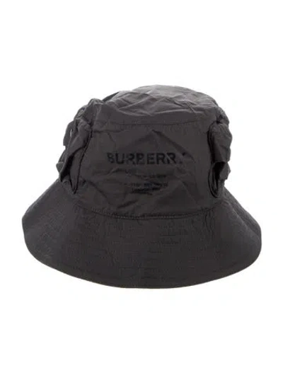 Pre-owned Burberry Nylon Bucket Hat In Gray