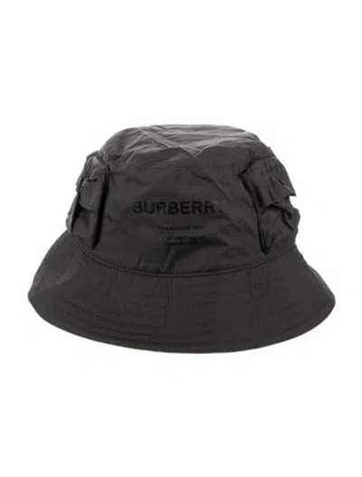 Pre-owned Burberry Nylon Bucket Hat In Gray