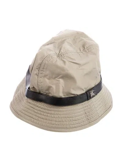 Pre-owned Burberry Nylon Bucket Hat In Neutral