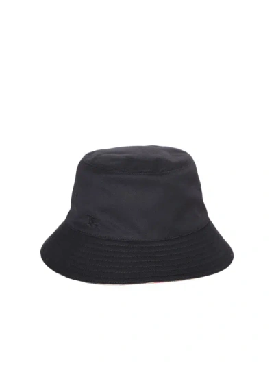 Burberry Checked Reversible Bucket Hat In Black