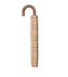 Burberry Vintage Check-print Folding Umbrella In Beige