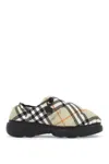 Burberry Printed Fabric Pillow Check Slip Ons