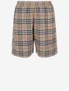 Burberry Men Printed Polyester Swimming Shorts In Red