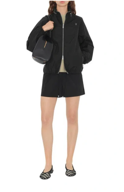 Burberry Nylon Cotton Jacket In Black