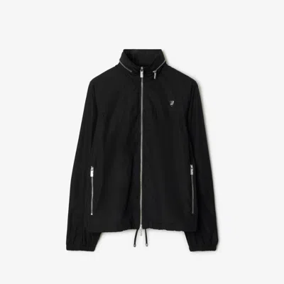 Burberry Nylon Cotton Jacket In Black