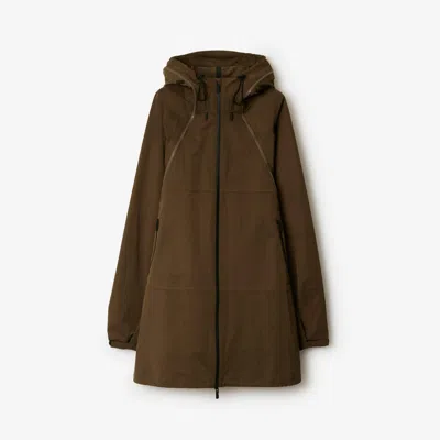 Burberry Nylon Cotton Parka In Bison