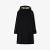 Burberry Button-up Recycled Nylon Parka In Black