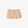 Burberry Nylon Cotton Shorts In Brown