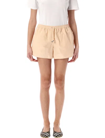 Burberry Nylon Cotton Shorts In Neutral