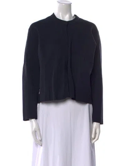 Pre-owned Burberry Nylon Crew Neck Sweater In Blue