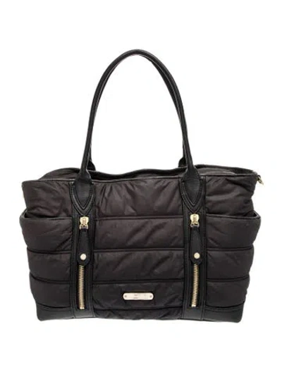Pre-owned Burberry Babies' Nylon Diaper Bag In Black