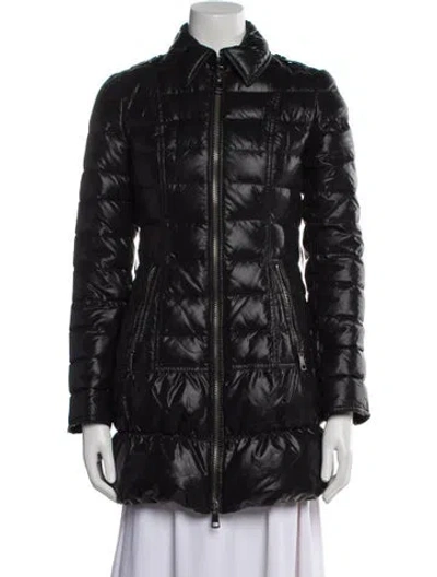 Pre-owned Burberry Nylon Down Coat In Black