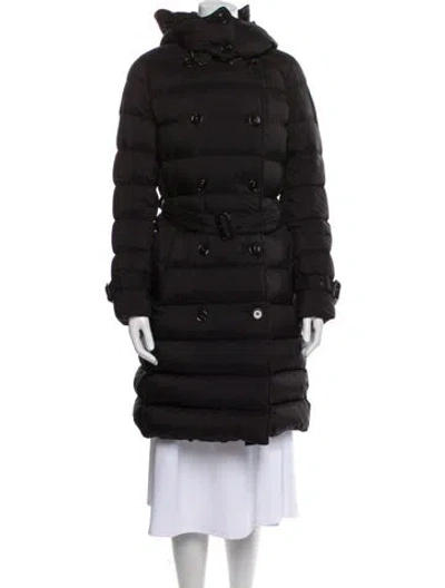 Pre-owned Burberry Nylon Down Coat In Black