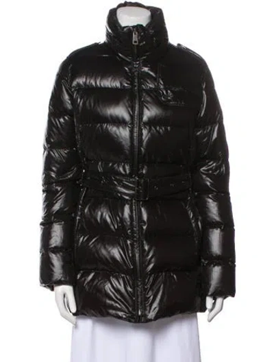 Pre-owned Burberry Nylon Down Coat In Black