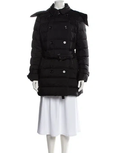 Pre-owned Burberry Nylon Down Coat In Black