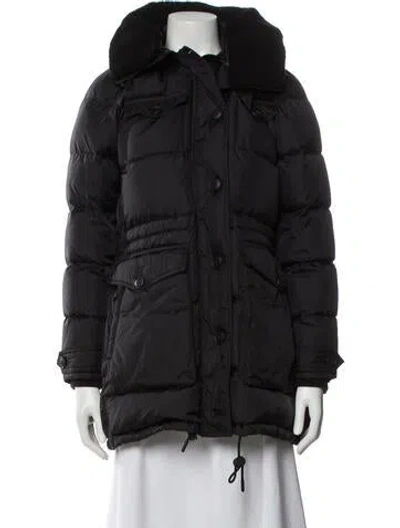Pre-owned Burberry Nylon Down Coat In Black