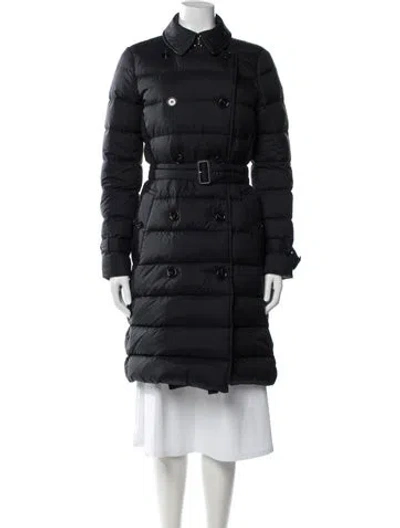 Pre-owned Burberry Nylon Down Coat In Black