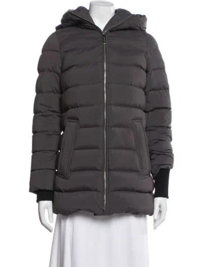 Pre-owned Burberry Nylon Down Coat In Brown