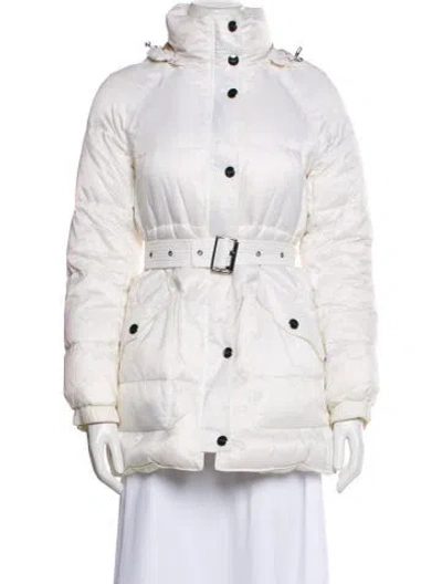 Pre-owned Burberry Nylon Down Coat In Neutral