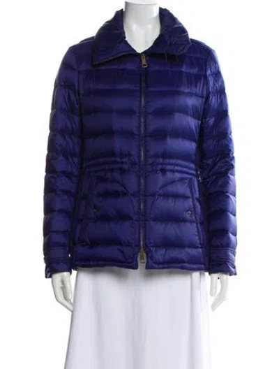 Pre-owned Burberry Nylon Down Jacket In Blue