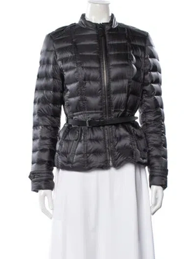 Pre-owned Burberry Nylon Down Jacket In Gray
