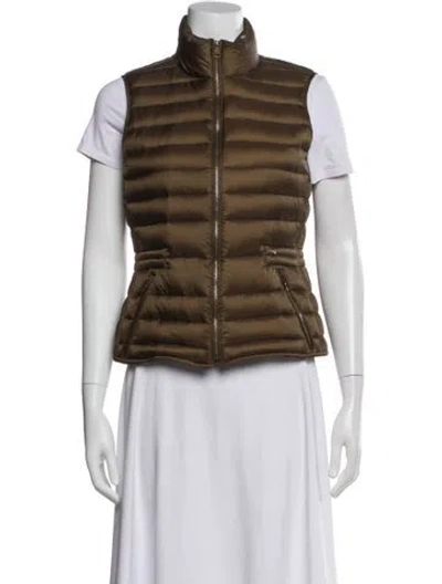 Pre-owned Burberry Nylon Down Jacket In Green