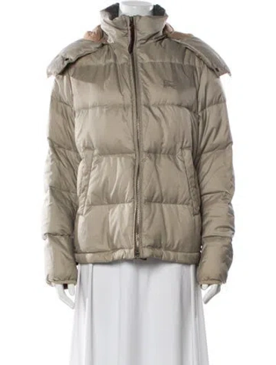 Pre-owned Burberry Nylon Down Jacket In Neutral