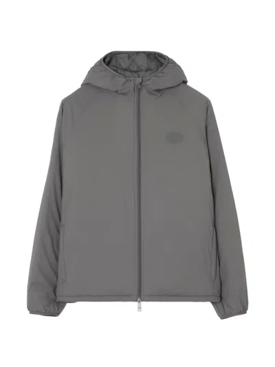 Burberry Nylon Dunwich Hooded Jacket In Green