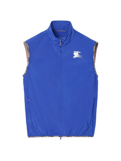 Burberry Nylon Gilet In Blue