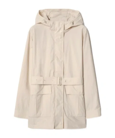 Burberry Nylon Hooded Jacket In Multi