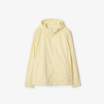 Burberry Nylon Hooded Jacket In Yellow